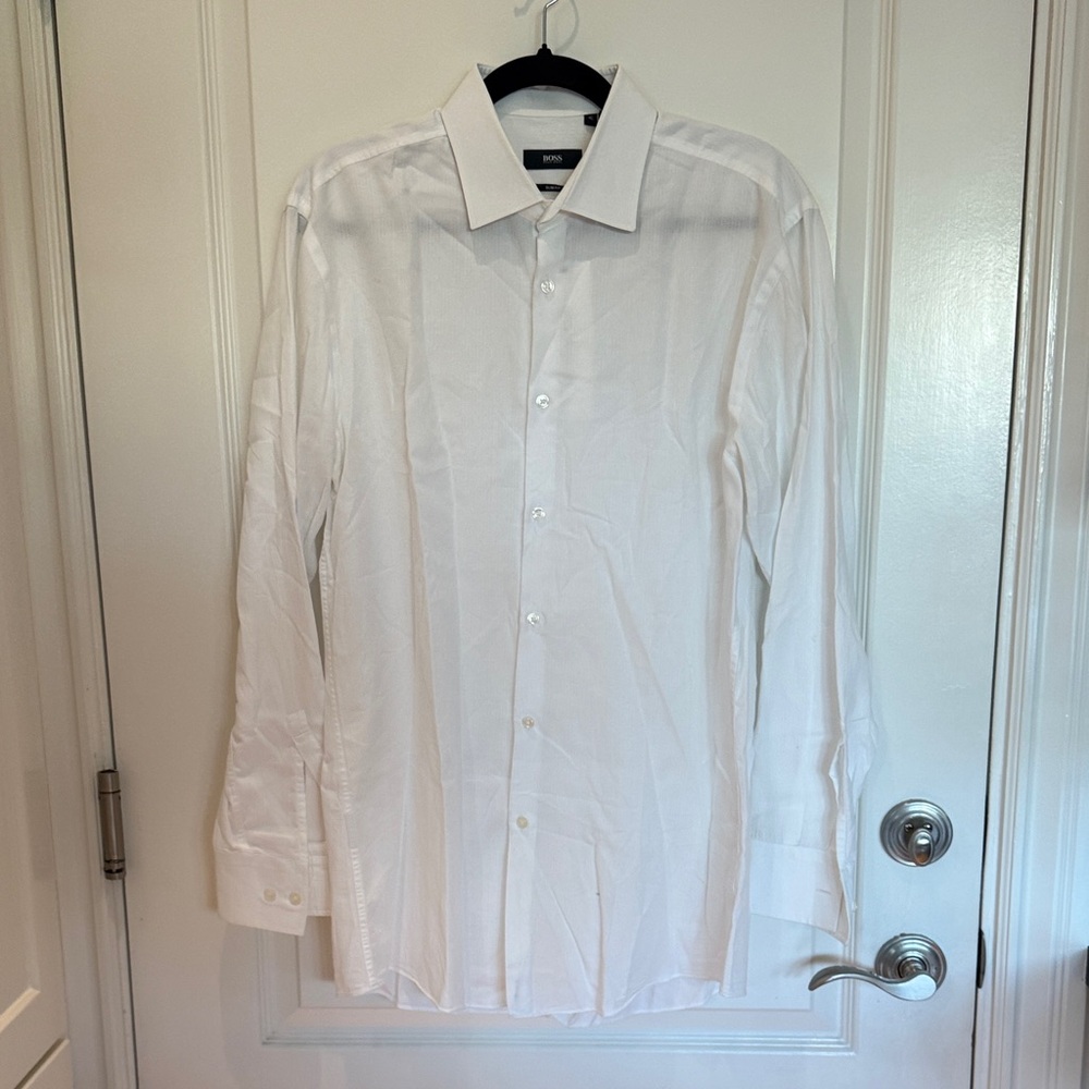 Boss Elegant White Men's Dress Shirt